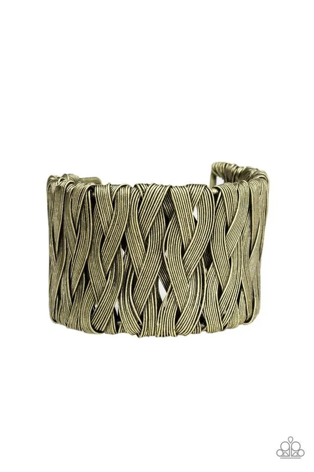 Paparazzi Jewelry Bracelets Paparazzi Bracelet Take It or WEAVE It Brass