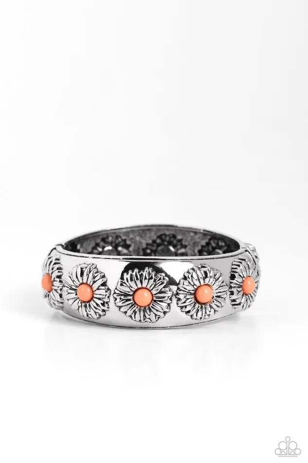 Paparazzi Jewelry Bracelets Paparazzi Bracelet Taking FLORAL Orange Paparazzi Jewelry Bracelets Paparazzi Bracelet Taking FLORAL Orange