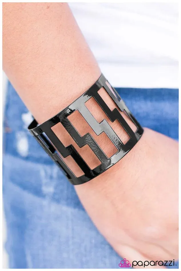 Paparazzi Jewelry Bracelets Paparazzi Bracelet The Tetris Effect Black