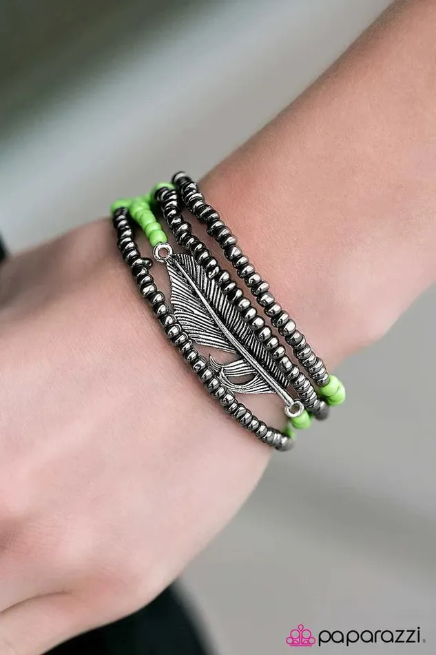 Paparazzi Jewelry Bracelets Paparazzi Bracelet Thunderbird Green