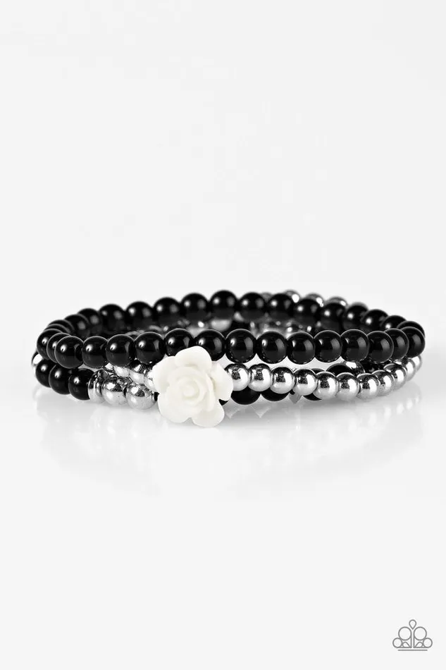 Paparazzi Jewelry Bracelets Paparazzi Bracelet Waltzing Wildflowers Black