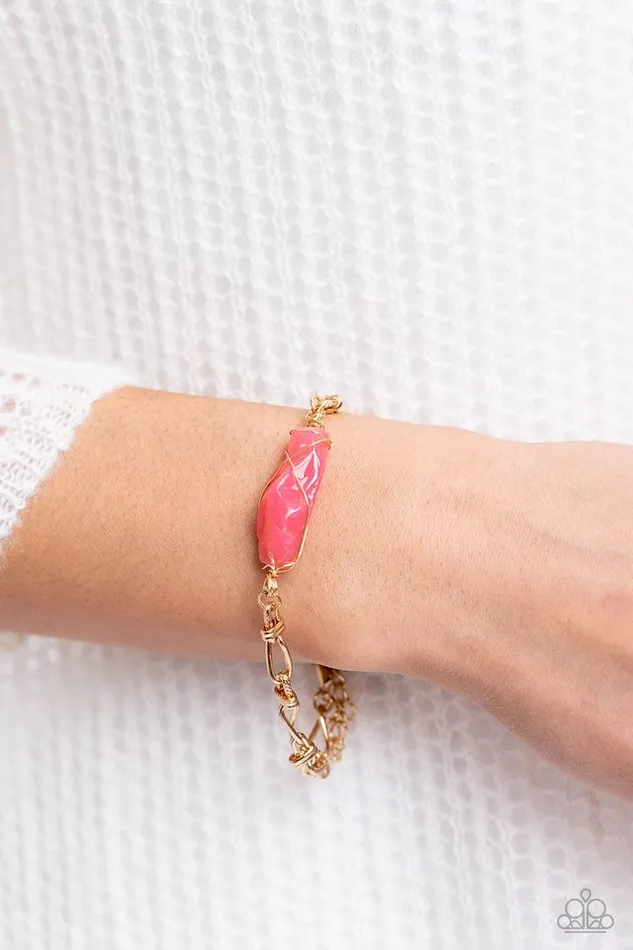 Paparazzi Jewelry Bracelets Paparazzi Bracelet Whimsically Wrapped Pink