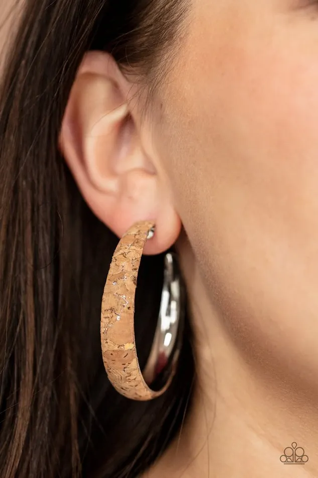 Paparazzi Jewelry Earrings Paparazzi Earring A CORK In The Road Silver