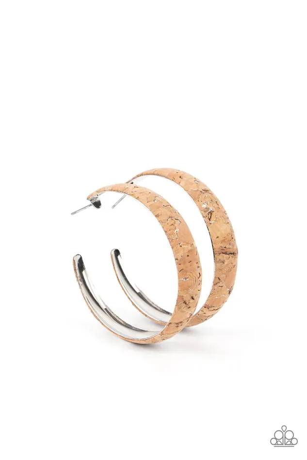 Paparazzi Jewelry Earrings Paparazzi Earring A CORK In The Road Silver Paparazzi Jewelry Earrings Paparazzi Earring A CORK In The Road Silver