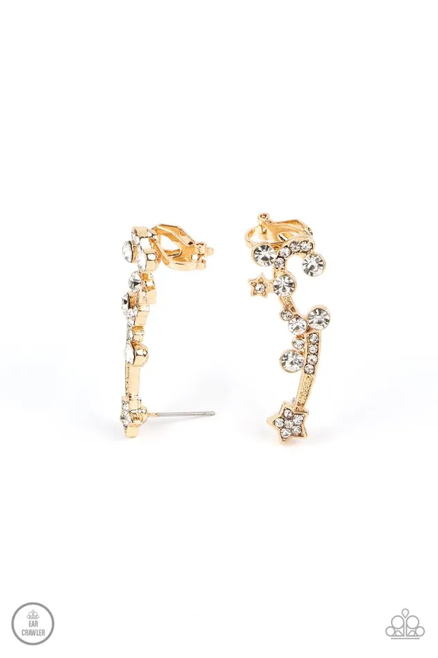 Paparazzi Jewelry Earrings Paparazzi Earring Astral Anthem Gold Paparazzi Jewelry Earrings Paparazzi Earring Astral Anthem Gold