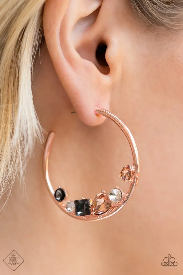 Paparazzi Jewelry Earrings Paparazzi Earring Attractive Allure Rose Gold