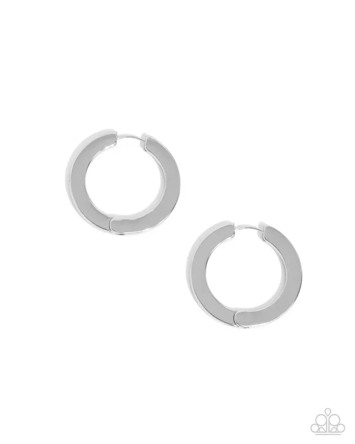 Paparazzi Jewelry Earrings Paparazzi Earring Circling Chariot Silver Paparazzi Jewelry Earrings Paparazzi Earring Circling Chariot Silver