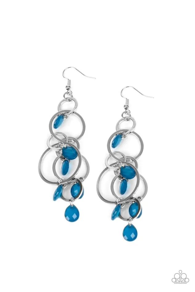 Paparazzi Jewelry Earrings Paparazzi Earring Dizzyingly Dreamy Blue Paparazzi Jewelry Earrings Paparazzi Earring Dizzyingly Dreamy Blue