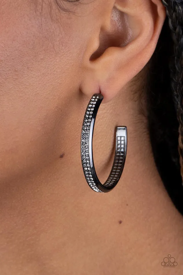 Paparazzi Jewelry Earrings Paparazzi Earring Flash Freeze Black