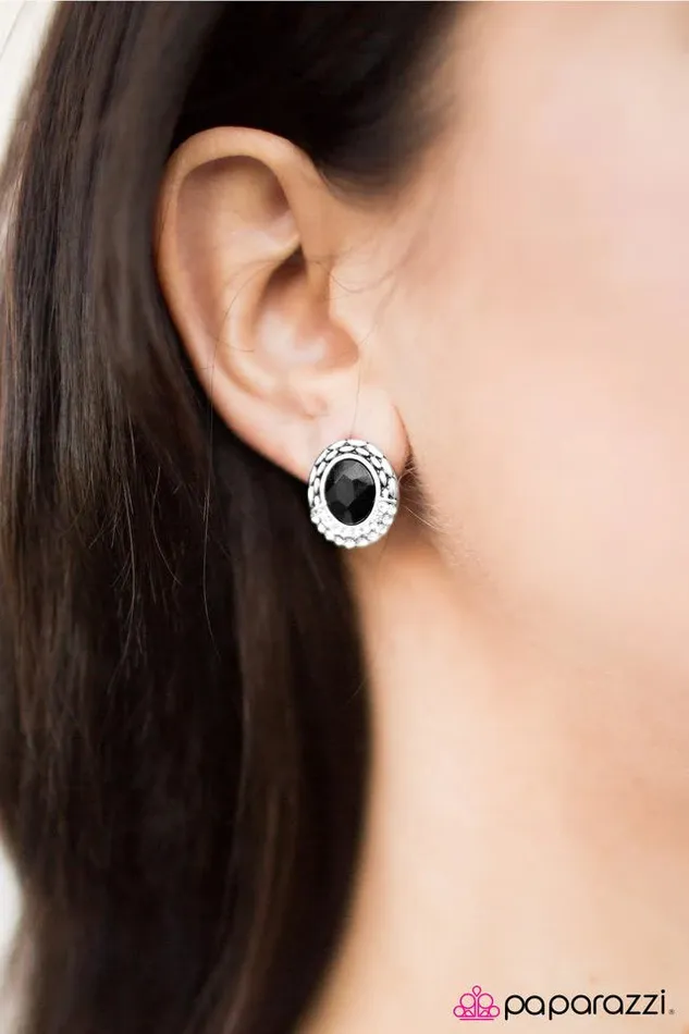 Paparazzi Jewelry Earrings Paparazzi Earring Go Go GLITTER Black