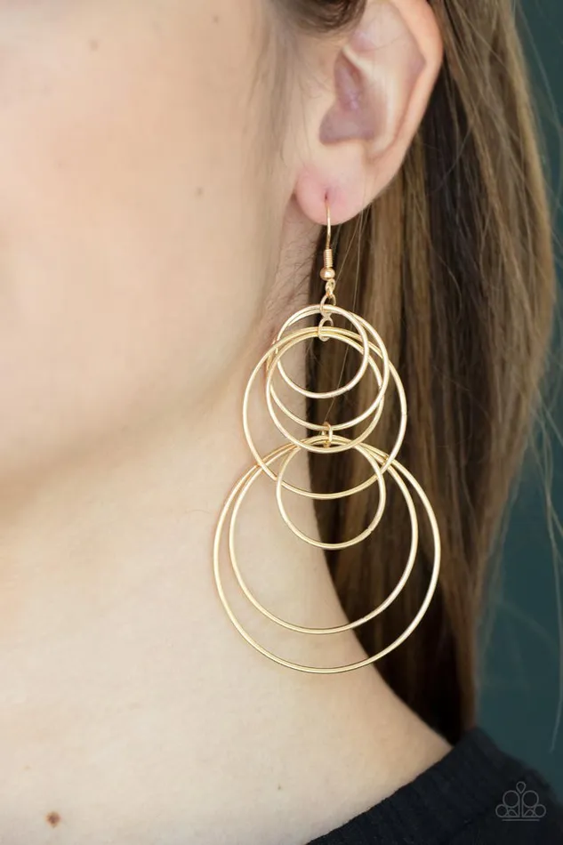 Paparazzi Jewelry Earrings Paparazzi Earring I Feel Dizzy Gold