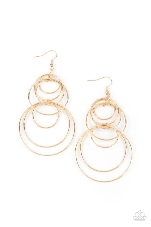 Paparazzi Jewelry Earrings Paparazzi Earring I Feel Dizzy Gold Paparazzi Jewelry Earrings Paparazzi Earring I Feel Dizzy Gold