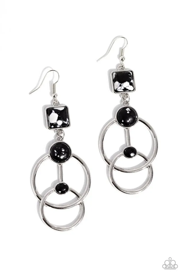 Paparazzi Jewelry Earrings Paparazzi Earring Interlocked Influence Black Paparazzi Jewelry Earrings Paparazzi Earring Interlocked Influence Black