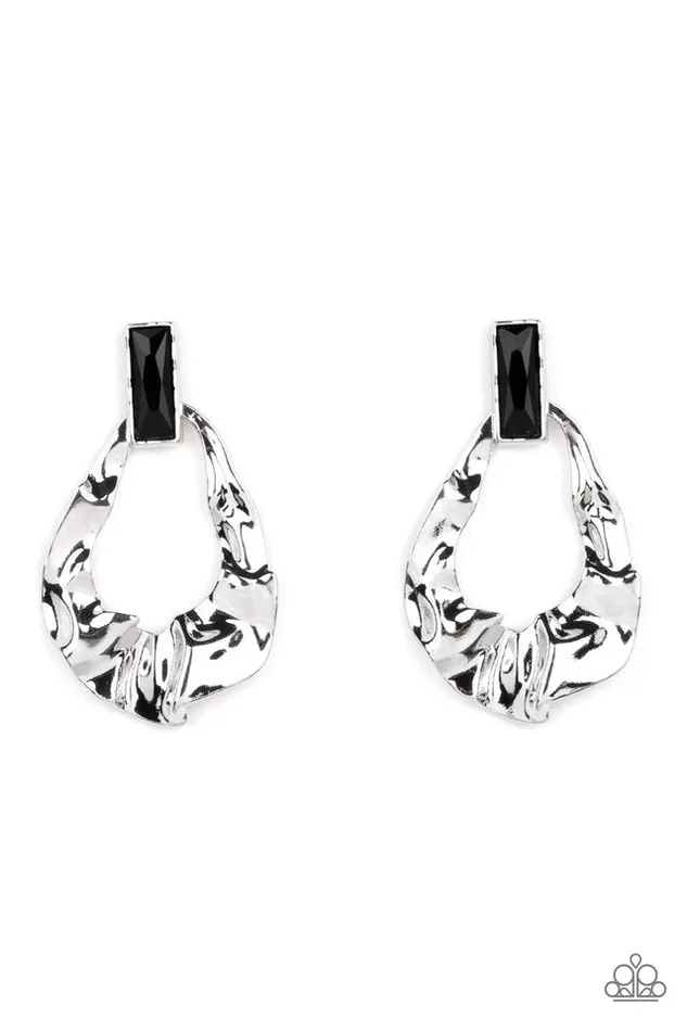 Paparazzi Jewelry Earrings Paparazzi Earring Metro Meltdown Black Paparazzi Jewelry Earrings Paparazzi Earring Metro Meltdown Black