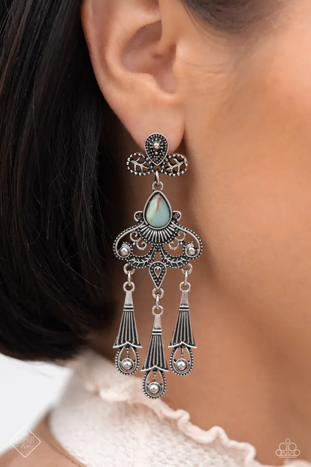 Paparazzi Jewelry Earrings Paparazzi Earring Revered Rustic Blue