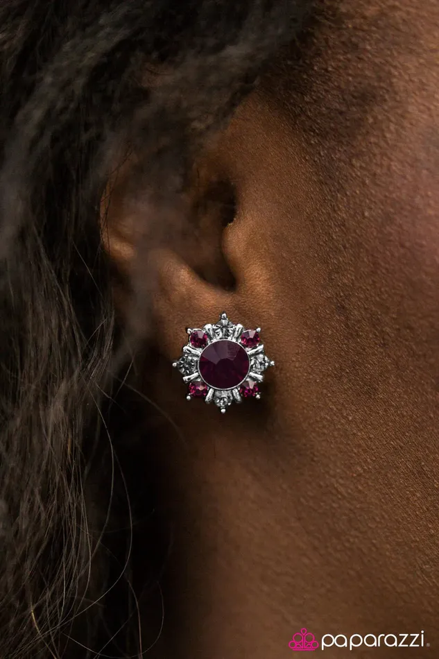 Paparazzi Jewelry Earrings Paparazzi Earring Starry Sky Purple