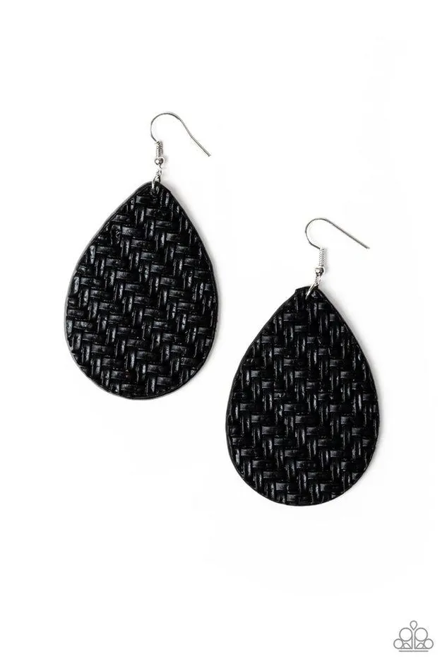 Paparazzi Jewelry Earrings Paparazzi Earring Teardrop Trend Black