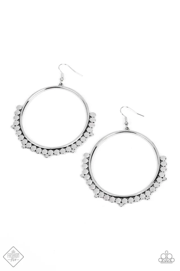 Paparazzi Jewelry Earrings Paparazzi Earring Ultra Untamable Silver Paparazzi Jewelry Earrings Paparazzi Earring Ultra Untamable Silver