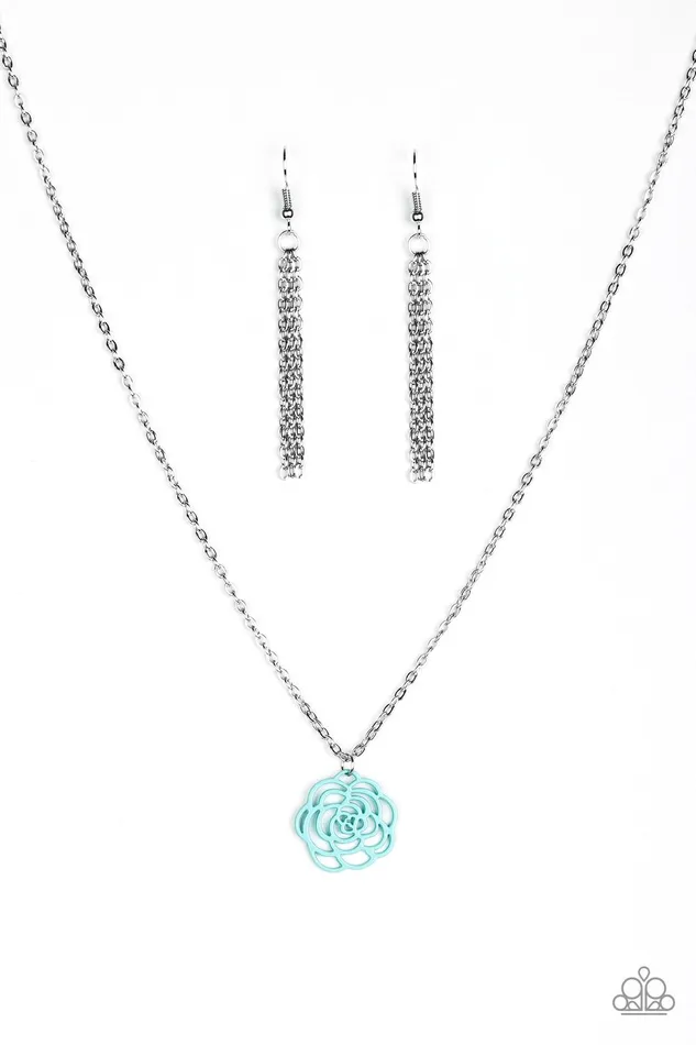 Paparazzi Jewelry Necklaces Paparazzi Necklace Blossom Bliss Blue