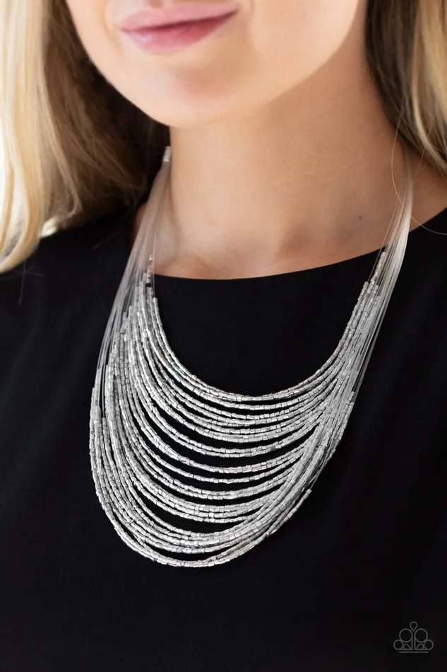 Paparazzi Jewelry Necklaces Paparazzi Necklace Catwalk Queen Silver