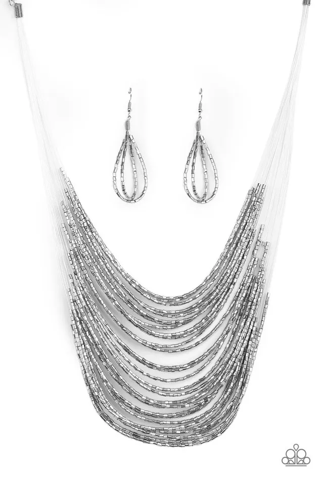 Paparazzi Jewelry Necklaces Paparazzi Necklace Catwalk Queen Silver