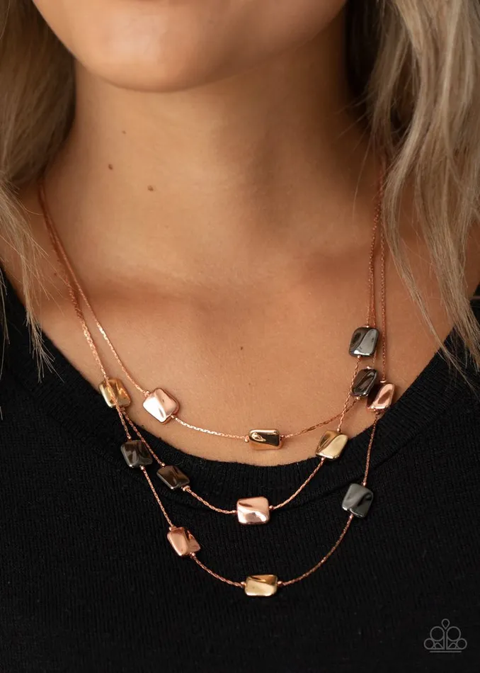 Paparazzi Jewelry Necklaces Paparazzi Necklace Downtown Reflections Copper
