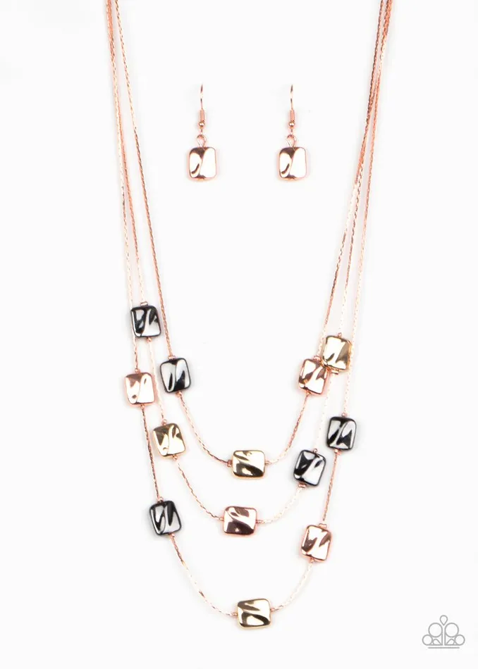 Paparazzi Jewelry Necklaces Paparazzi Necklace Downtown Reflections Copper