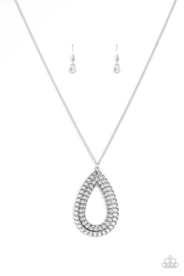Paparazzi Jewelry Necklaces Paparazzi Necklace Drippin In Drama White