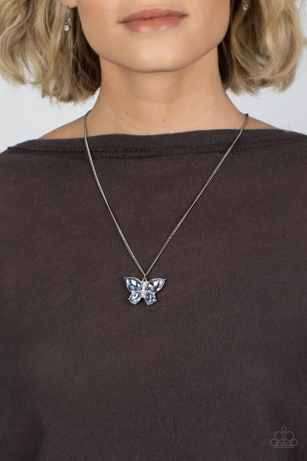 Paparazzi Jewelry Necklaces Paparazzi Necklace FreeFlying Flutter Blue