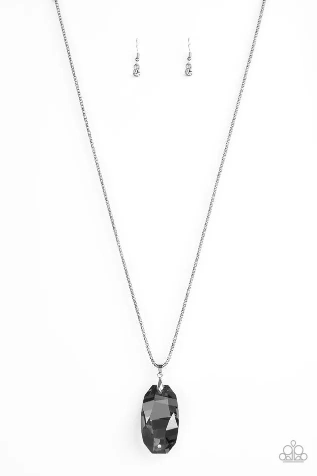 Paparazzi Jewelry Necklaces Paparazzi Necklace Gemstone Grandeur Silver