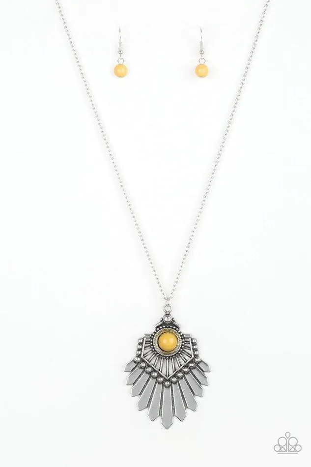 Paparazzi Jewelry Necklaces Paparazzi Necklace IndePENDANT Idol Yellow