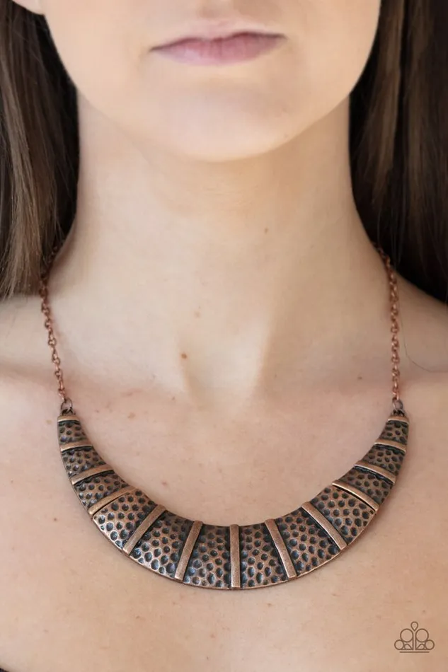 Paparazzi Jewelry Necklaces Paparazzi Necklace Metallic Mechanics Copper