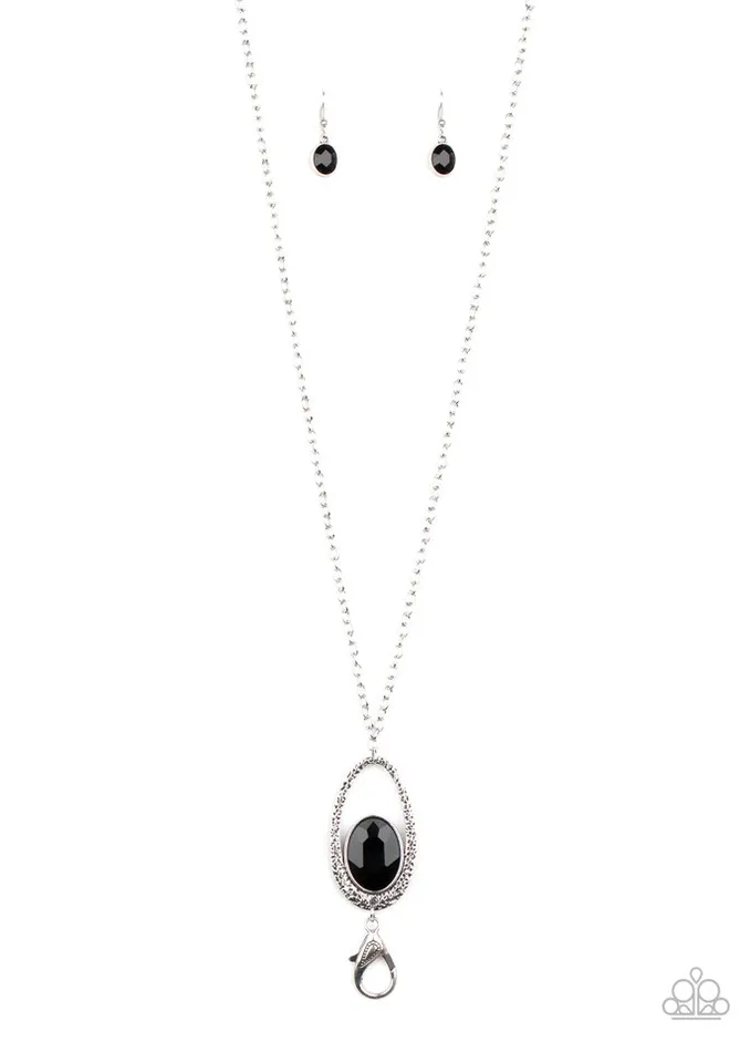 Paparazzi Jewelry Necklaces Paparazzi Necklace MonYOUmental Moment Black