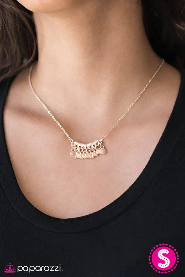 Paparazzi Jewelry Necklaces Paparazzi Necklace ROME For The Holidays Rose Gold