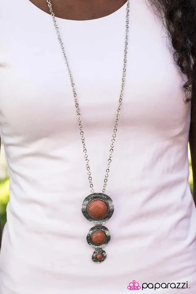 Paparazzi Jewelry Necklaces Paparazzi Necklace Santa Fe Sophistication Brown