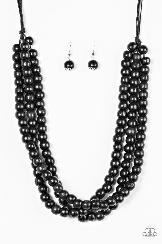 Paparazzi Jewelry Necklaces Paparazzi Necklace Summer Mai Tai Black