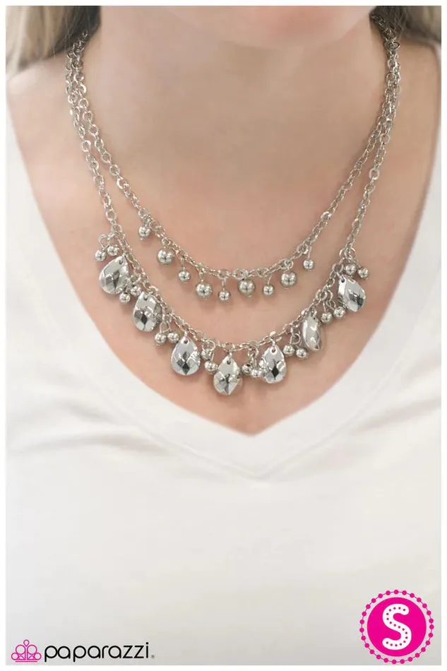 Paparazzi Jewelry Necklaces Paparazzi Necklace Talk the Talk Silver
