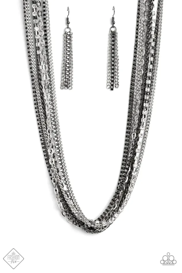 Paparazzi Jewelry Necklaces Paparazzi Necklace Troublemaker Trove Black