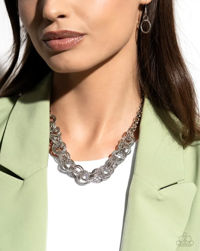 Paparazzi Jewelry Necklaces Paparazzi Necklace Urban Acoustics Silver