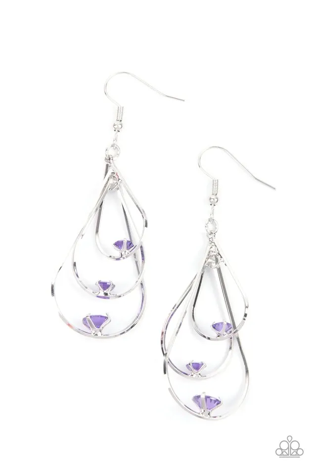 Paparazzi Jewelry Paparazzi Earring Drop Down Dazzle Purple Earrings Paparazzi Jewelry Paparazzi Earring Drop Down Dazzle Purple Earrings