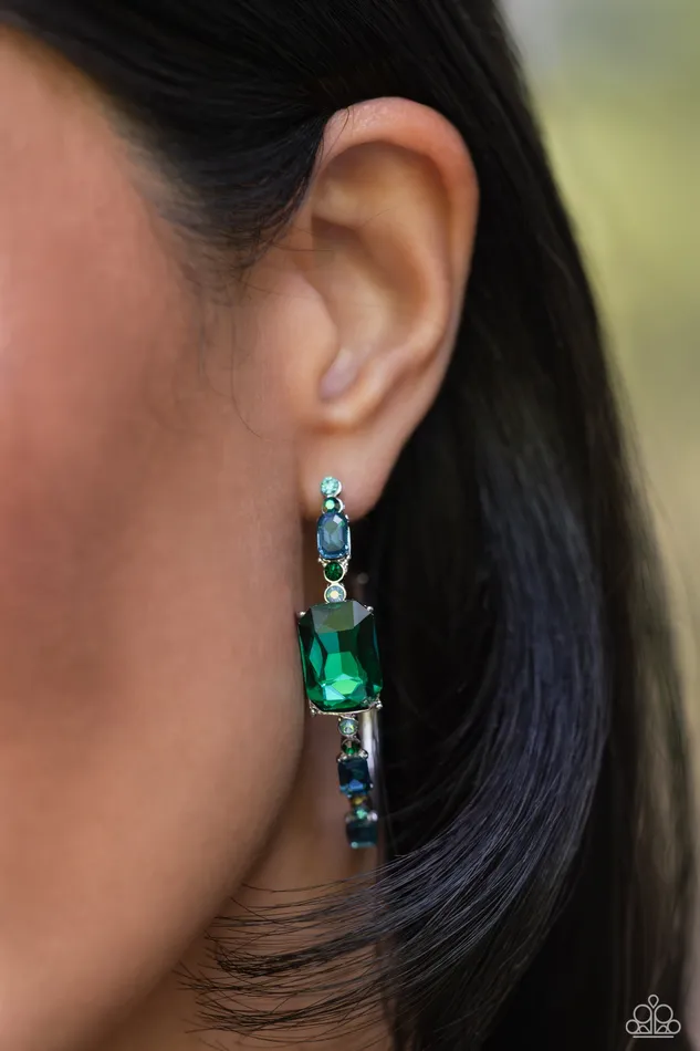 Paparazzi Jewelry Paparazzi Earring Elite Ensemble Green Earrings