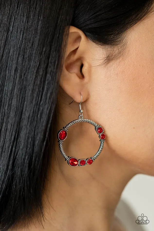 Paparazzi Jewelry Paparazzi Earring Glamorous Garland Red Earrings