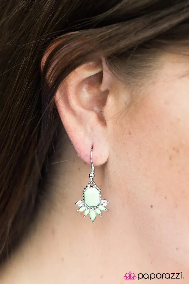 Paparazzi Jewelry Paparazzi Earring Portland Party Green Earrings