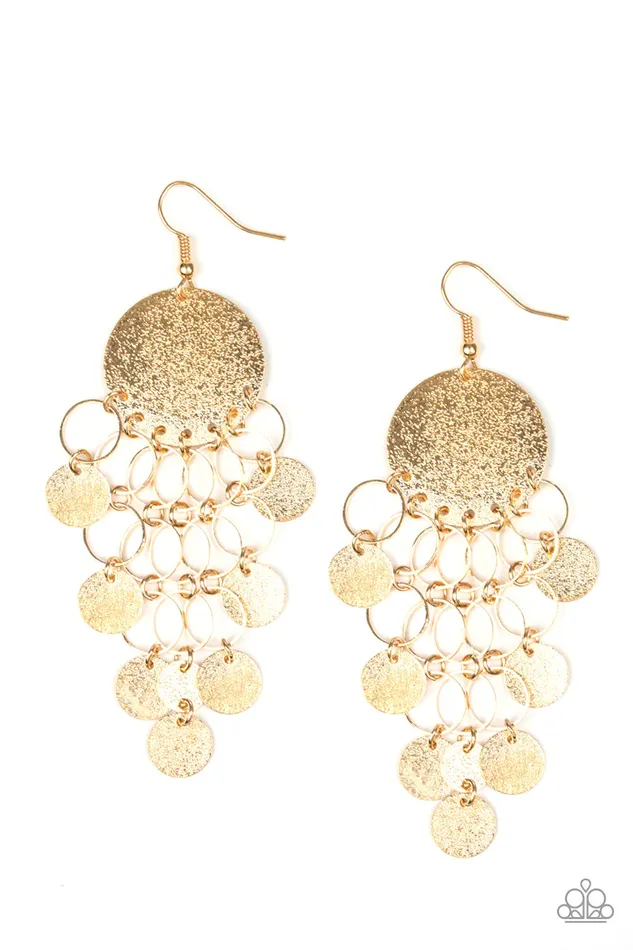 Paparazzi Jewelry Paparazzi Earring Turn On The BRIGHTS Gold Earrings