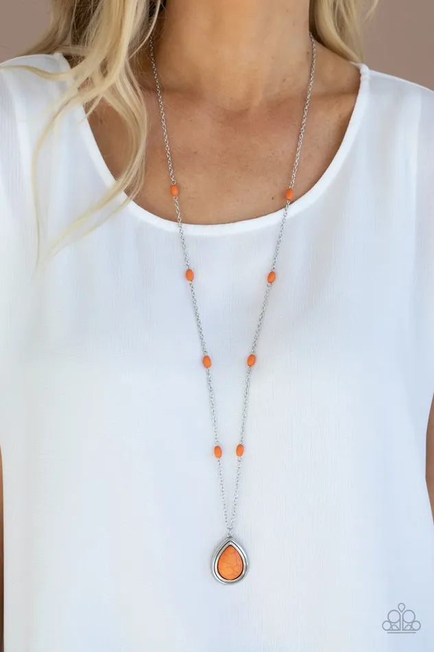 Paparazzi Jewelry Paparazzi Necklace Go Tell It On The MESA Orange Necklaces