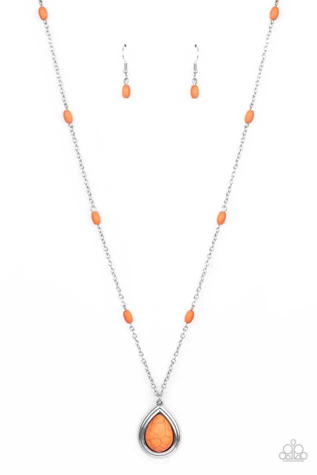 Paparazzi Jewelry Paparazzi Necklace Go Tell It On The MESA Orange Necklaces Paparazzi Jewelry Paparazzi Necklace Go Tell It On The MESA Orange Necklaces