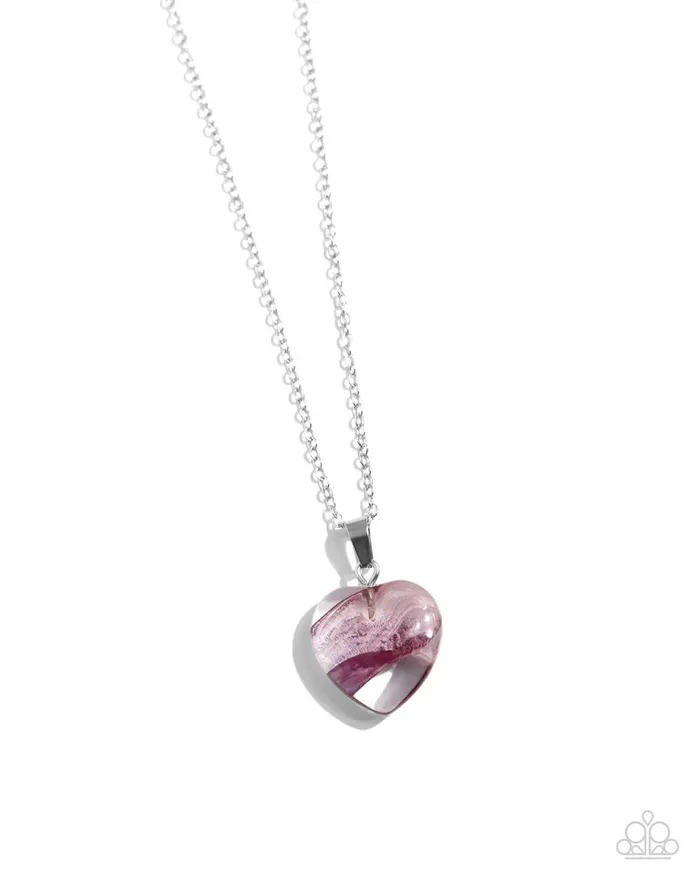 Paparazzi Jewelry Paparazzi Necklace HEART Exhibition Purple Necklaces Paparazzi Jewelry Paparazzi Necklace HEART Exhibition Purple Necklaces