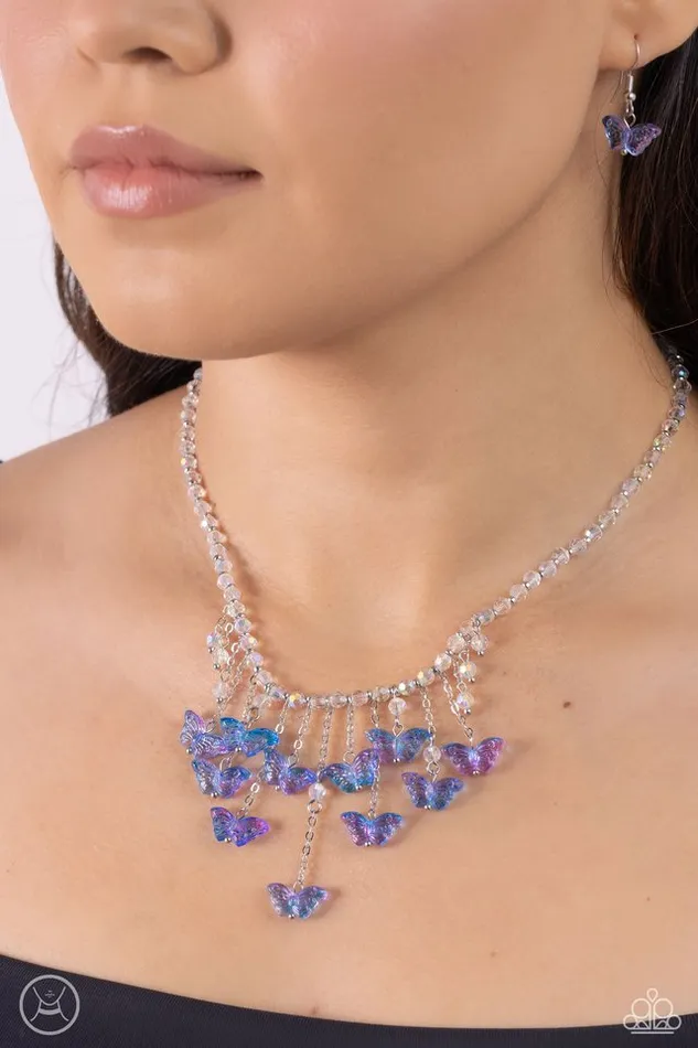 Paparazzi Jewelry Paparazzi Necklace Majestic Metamorphosis Blue Necklaces