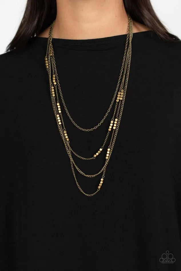 Paparazzi Jewelry Paparazzi Necklace Metallic Monarch Brass Necklaces