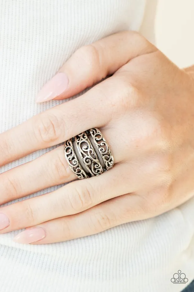 Paparazzi Jewelry Rings Paparazzi Ring FRILLED To Be Here Silver